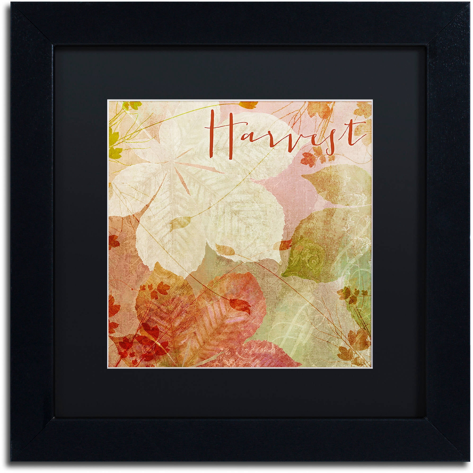 Trademark Fine Art "October Pastel II" Canvas Art by Color Bakery Black Matte, Black Frame