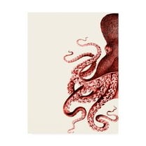 Trademark Fine Art 'Octopus Coral And Cream A' Canvas Art by Fab Funky