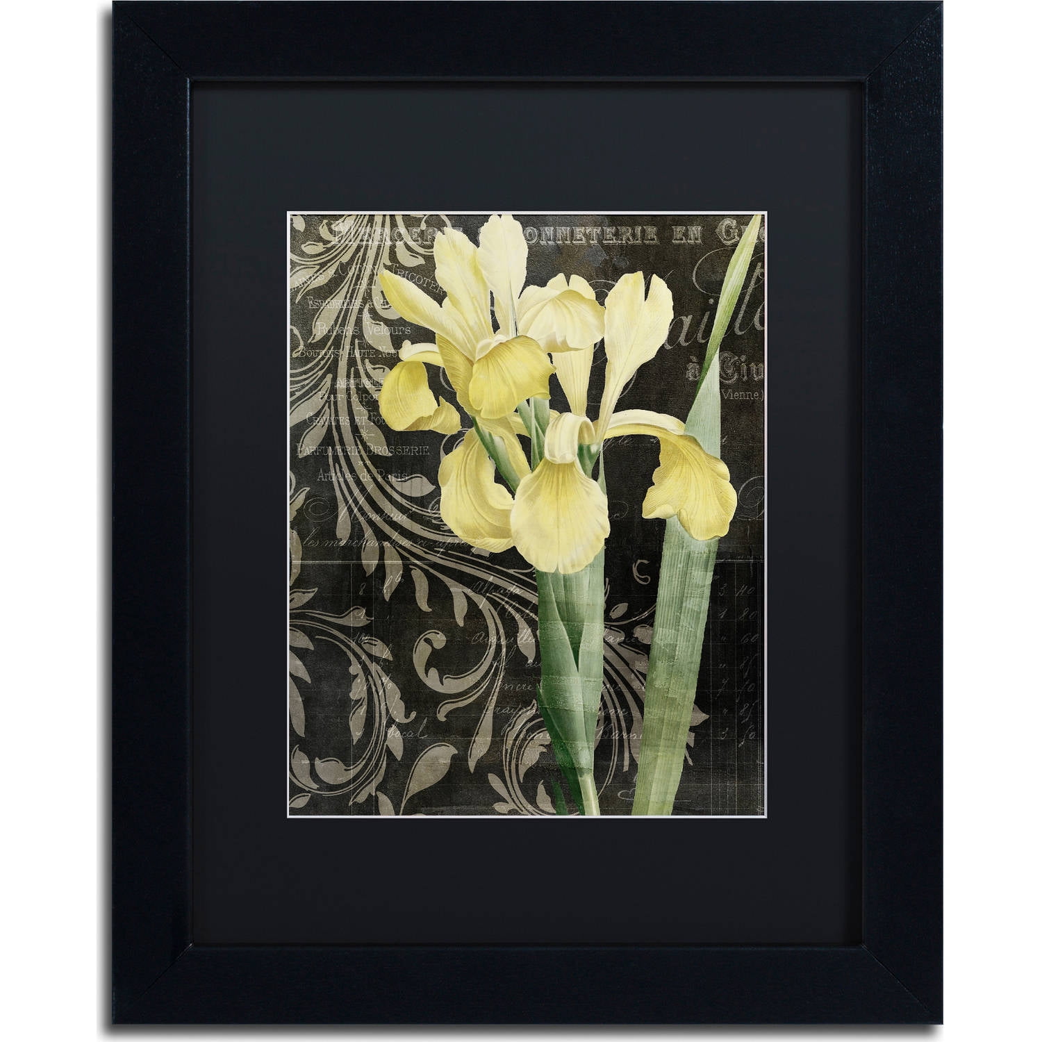 Trademark Fine Art "Ode To Yellow" Canvas Art by Color Bakery, Black Matte, Black Frame