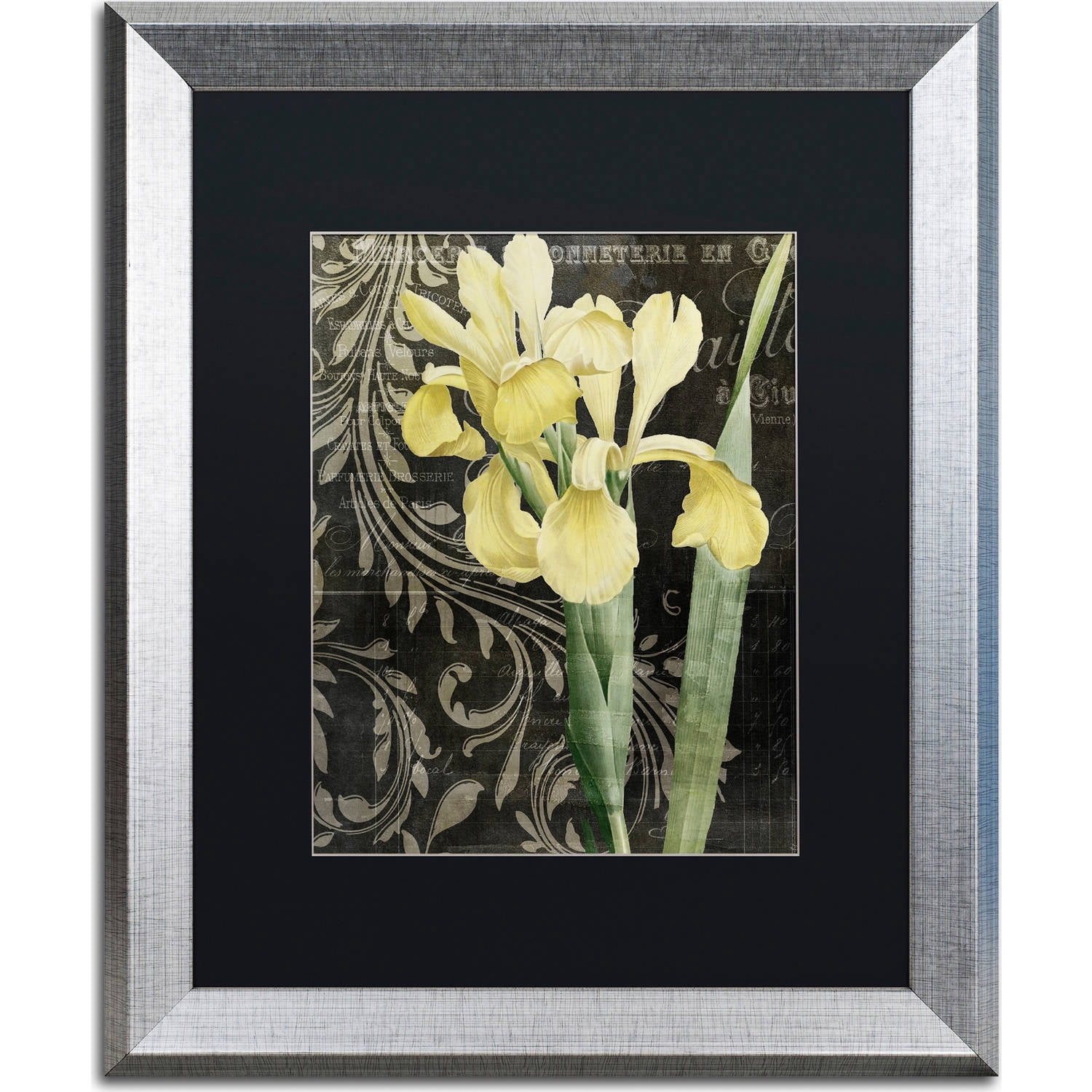 Trademark Fine Art "Ode To Yellow" Canvas Art by Color Bakery, Black Matte, Silver Frame