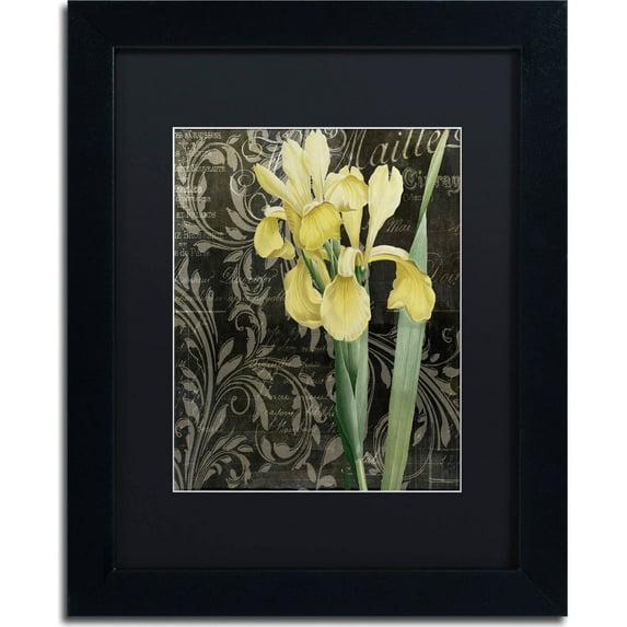 Trademark Fine Art "Ode to Yellow Flowers" Canvas Art by Color Bakery, Black Matte, Black Frame