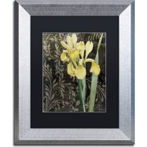 Trademark Fine Art "Ode to Yellow Flowers" Canvas Art by Color Bakery, Black Matte, Silver Frame