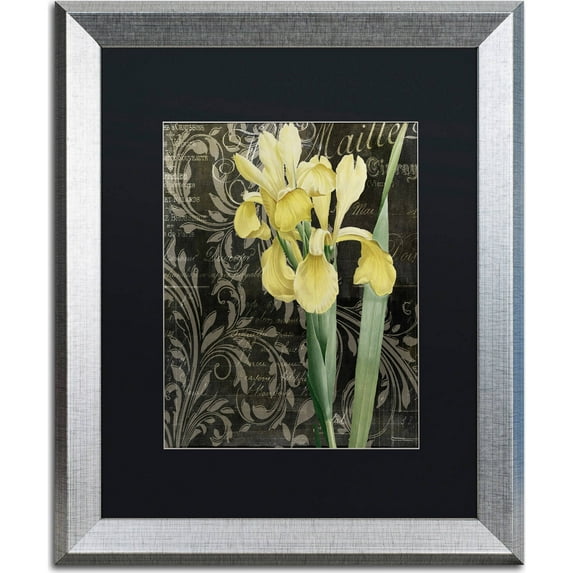 Trademark Fine Art "Ode to Yellow Flowers" Canvas Art by Color Bakery, Black Matte, Silver Frame