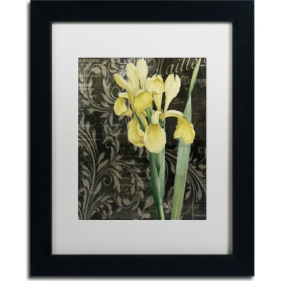 Trademark Fine Art "Ode to Yellow Flowers" Canvas Art by Color Bakery, White Matte, Black Frame