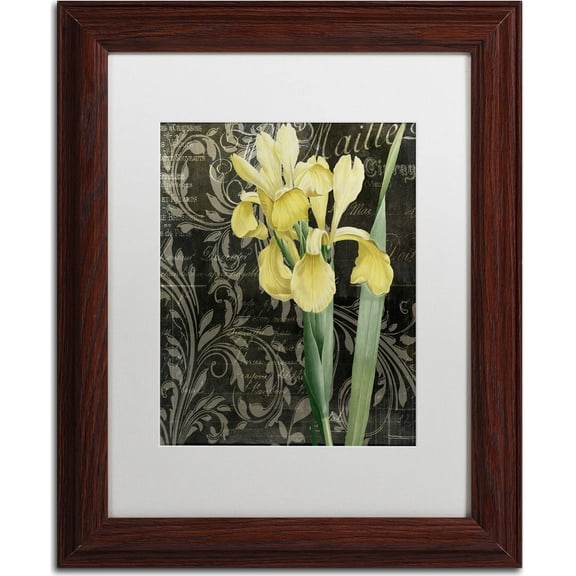Trademark Fine Art "Ode to Yellow Flowers" Canvas Art by Color Bakery, White Matte, Wood Frame