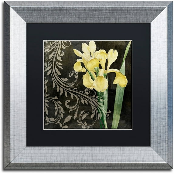 Trademark Fine Art "Ode to Yellow II" Canvas Art by Color Bakery Black Matte, Silver Frame