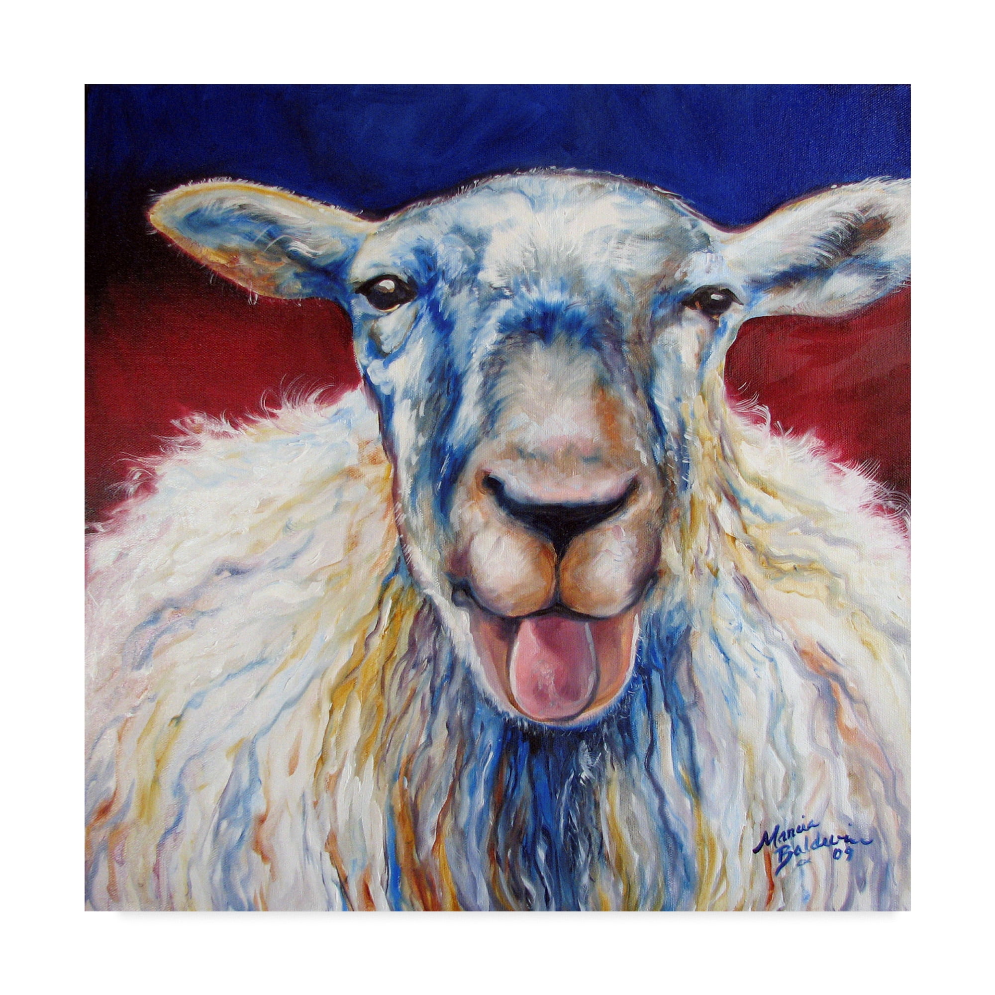 Trademark Fine Art 'Oh Baa Ma' Canvas Art by Marcia Baldwin