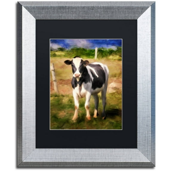 Trademark Fine Art "Oh You Beautiful Doll" Canvas Art by Lois Bryan Black Matte, Silver Frame