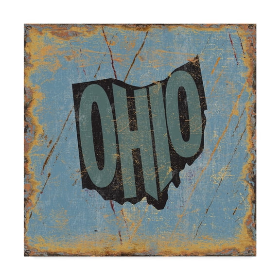 Trademark Fine Art 'Ohio' Canvas Art by Art Licensing Studio