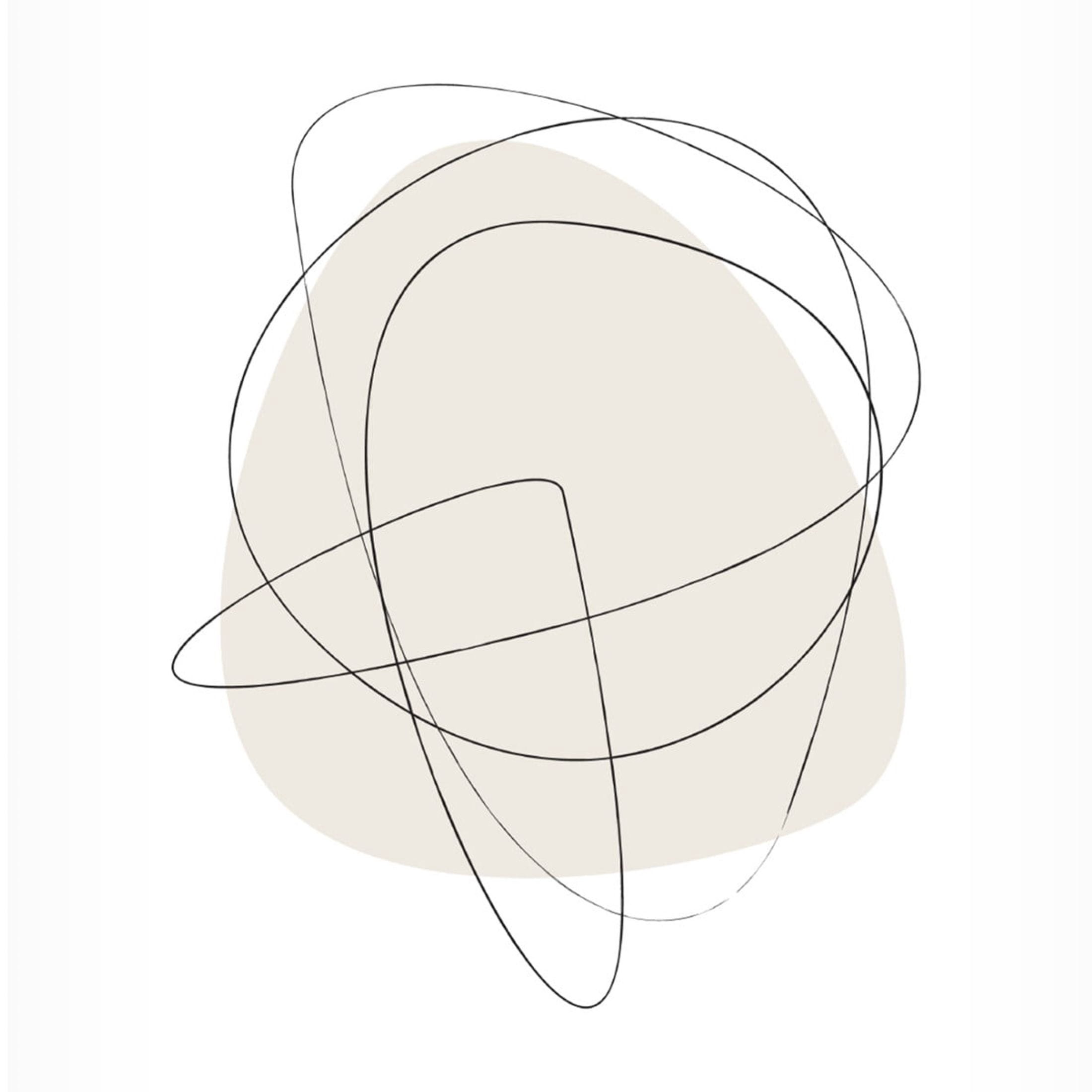 Trademark Fine Art Oju Design  Beige Circles Canvas Wall Art