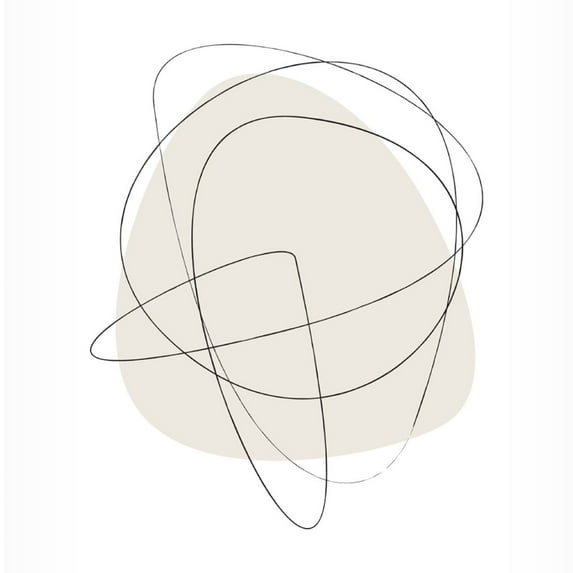 Trademark Fine Art Oju Design Beige Circles Canvas Wall Art