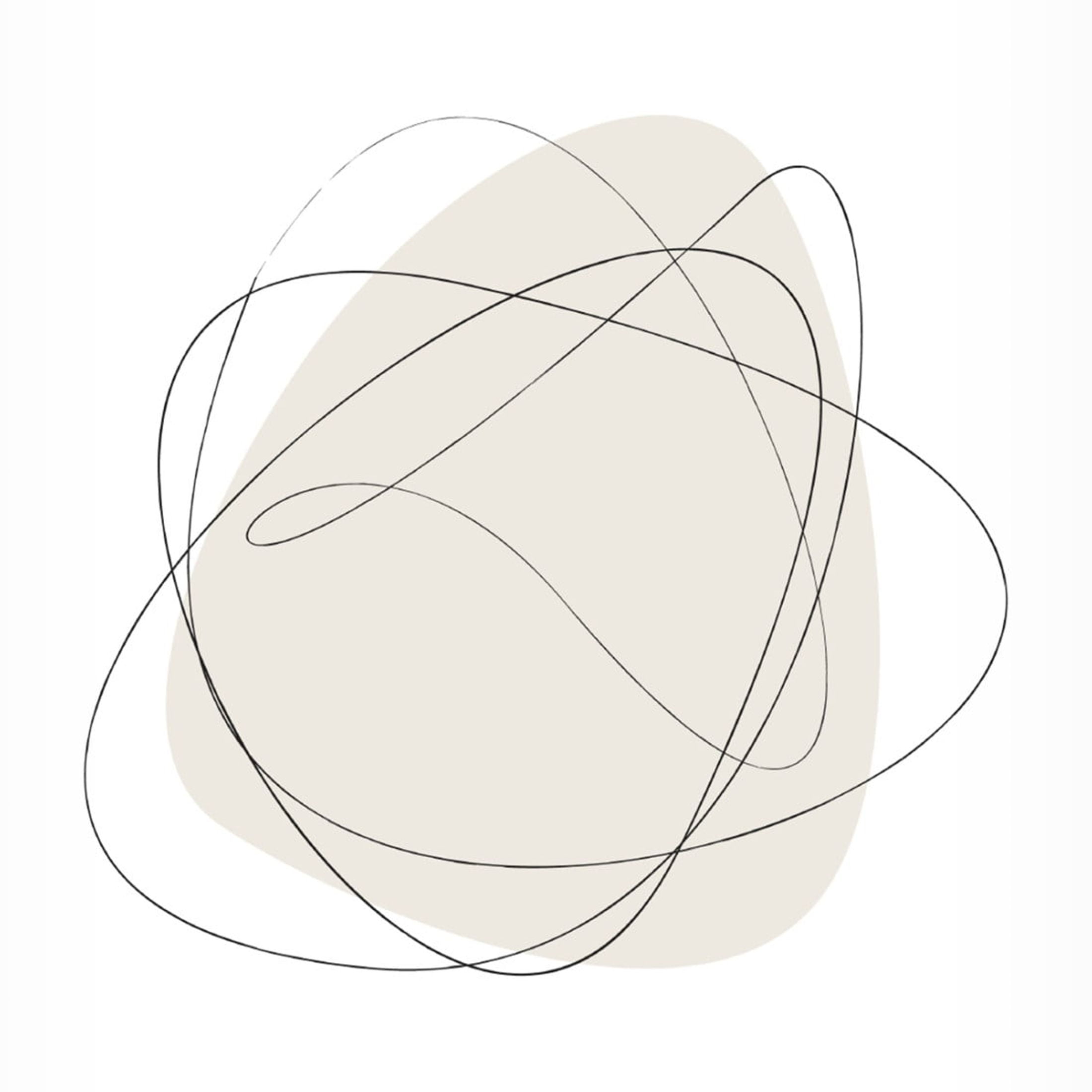 Trademark Fine Art Oju Design Beige Circles Canvas Wall Art