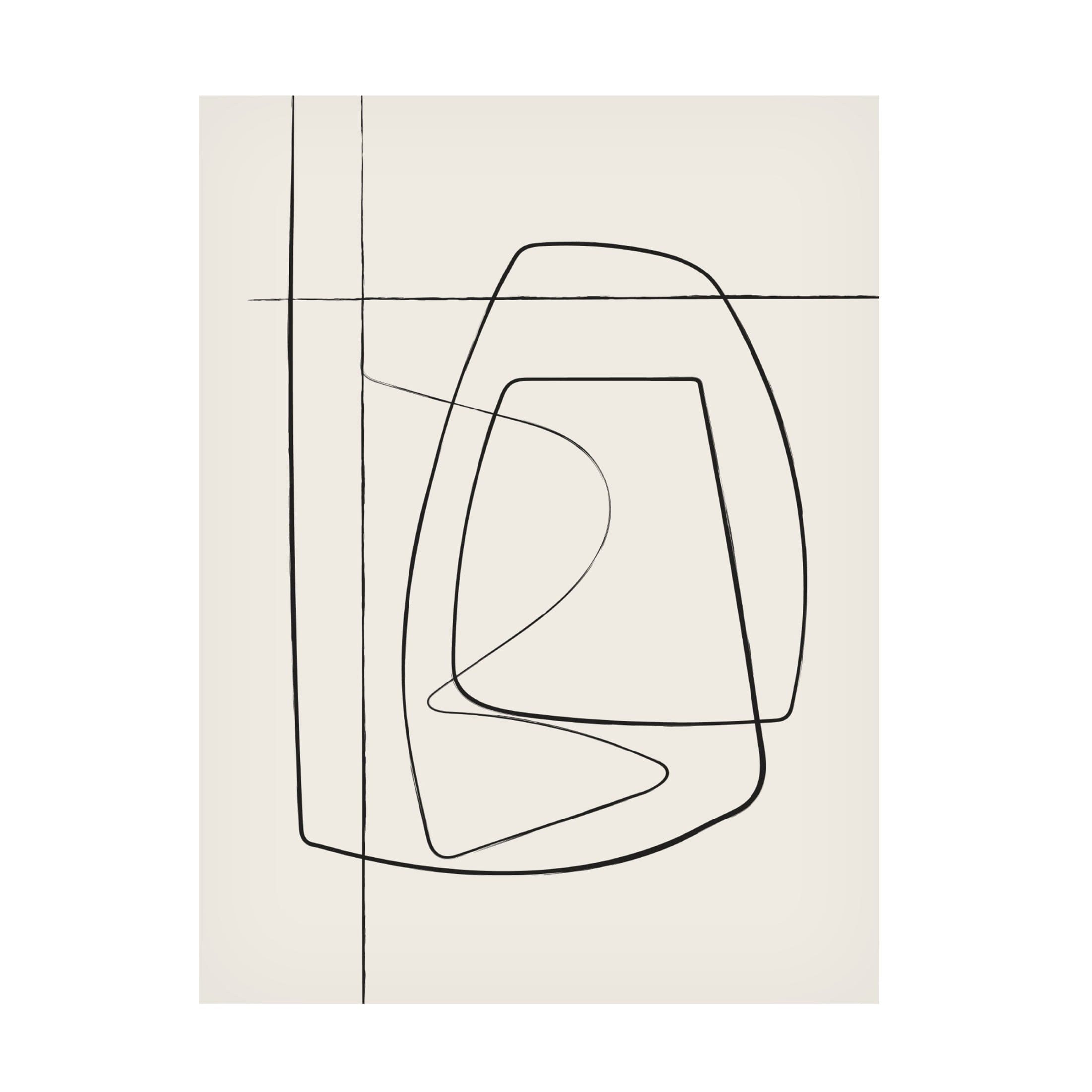 Trademark Fine Art Oju Design  Beige Lines Canvas Wall Art