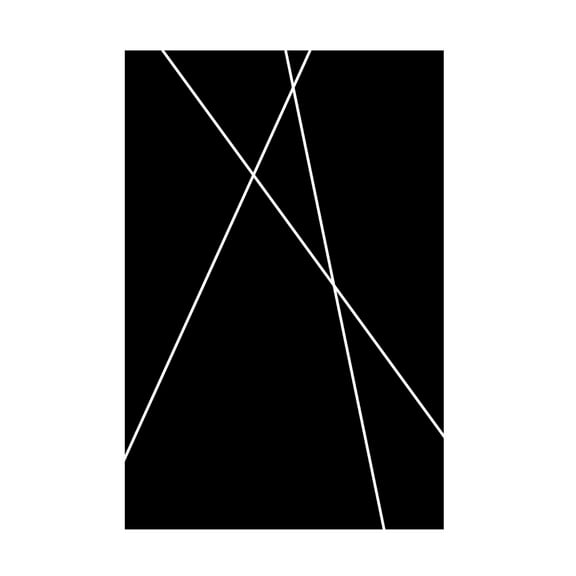 Trademark Fine Art Oju Design  Blackline4f Canvas Wall Art