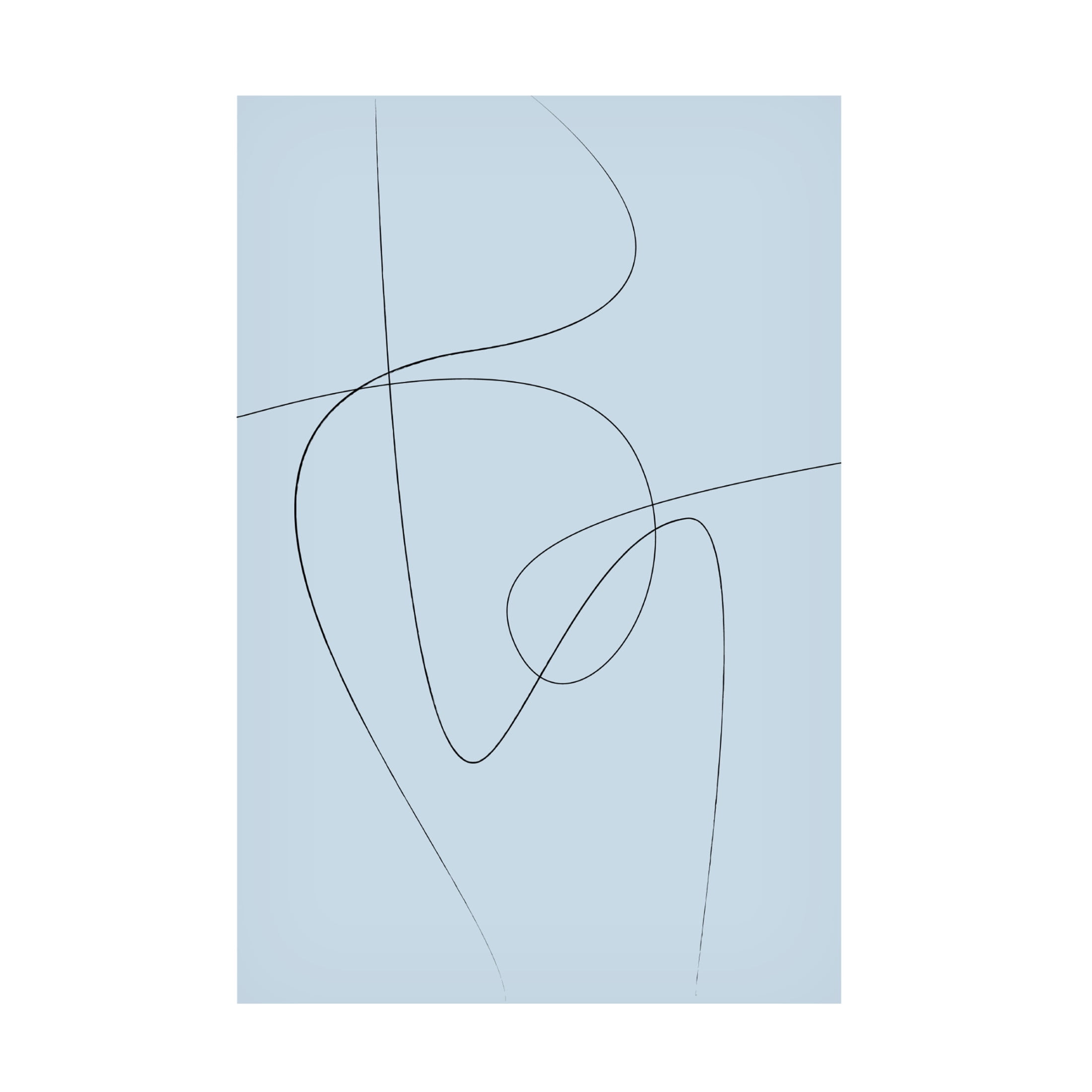 Trademark Fine Art Oju Design  Blue Abstract Canvas Wall Art
