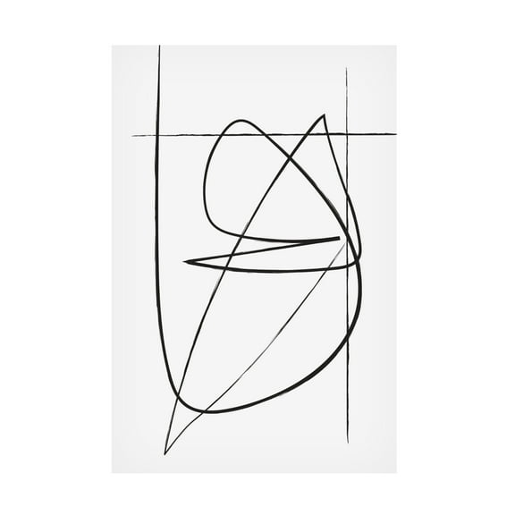 Trademark Fine Art Oju Design Off White Lines Canvas Wall Art