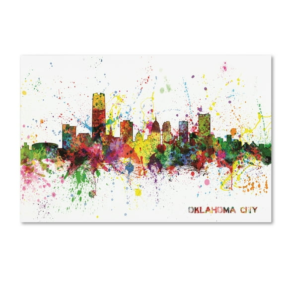 Trademark Fine Art 'Oklahoma City Skyline' Canvas Art by Michael Tompsett