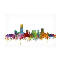 Trademark Fine Art Michael Tompsett Oklahoma City Skyline Canvas Wall Art - 12x19