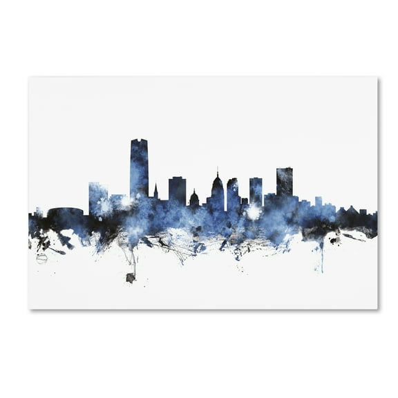 Trademark Fine Art 'Oklahoma City Skyline IV' Canvas Art by Michael Tompsett