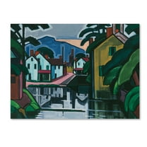 Trademark Fine Art 'Old Canal Port' Canvas Art by Oscar Bluemner