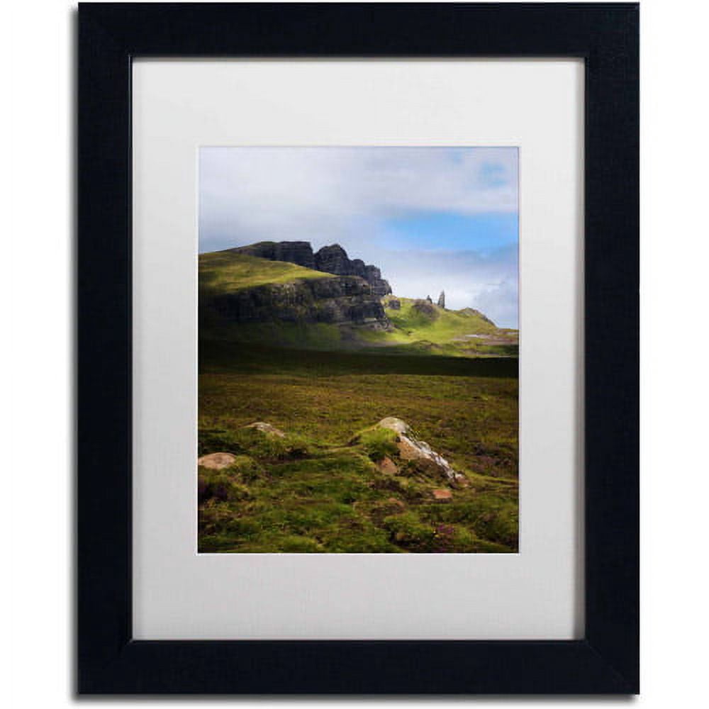 Trademark Fine Art "Old Man of Storr" Canvas Art by Philippe Sainte-Laudy, White Matte, Black Frame