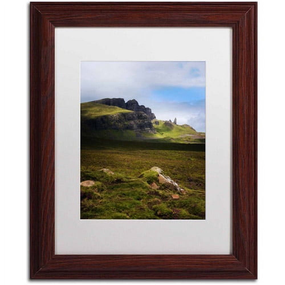 Trademark Fine Art "Old Man of Storr" Canvas Art by Philippe Sainte-Laudy, White Matte, Wood Frame