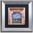 thumbnail image 1 of Trademark Fine Art 'Old Painted Door' Canvas Art by Michael Blanchette Photography, Black Matte, Silver Frame, 1 of 4