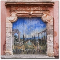 Trademark Fine Art 'Old Painted Door' Canvas Art by Michael Blanchette Photography