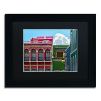 Trademark Fine Art "Old San Juan 10" Canvas Art by CATeyes, Black Matte, Black Frame