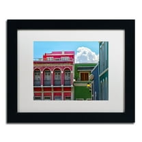 Trademark Fine Art "Old San Juan 10" Canvas Art by CATeyes, White Matte, Black Frame