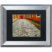 Trademark Fine Art "Old San Juan 14" Canvas Art by CATeyes, Black Matte, Silver Frame
