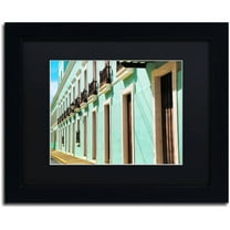 Trademark Fine Art "Old San Juan 2" Canvas Art by CATeyes, Black Matte, Black Frame