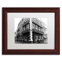 Trademark Fine Art "Old San Juan 9" Canvas Art by CATeyes, White Matte, Wood Frame