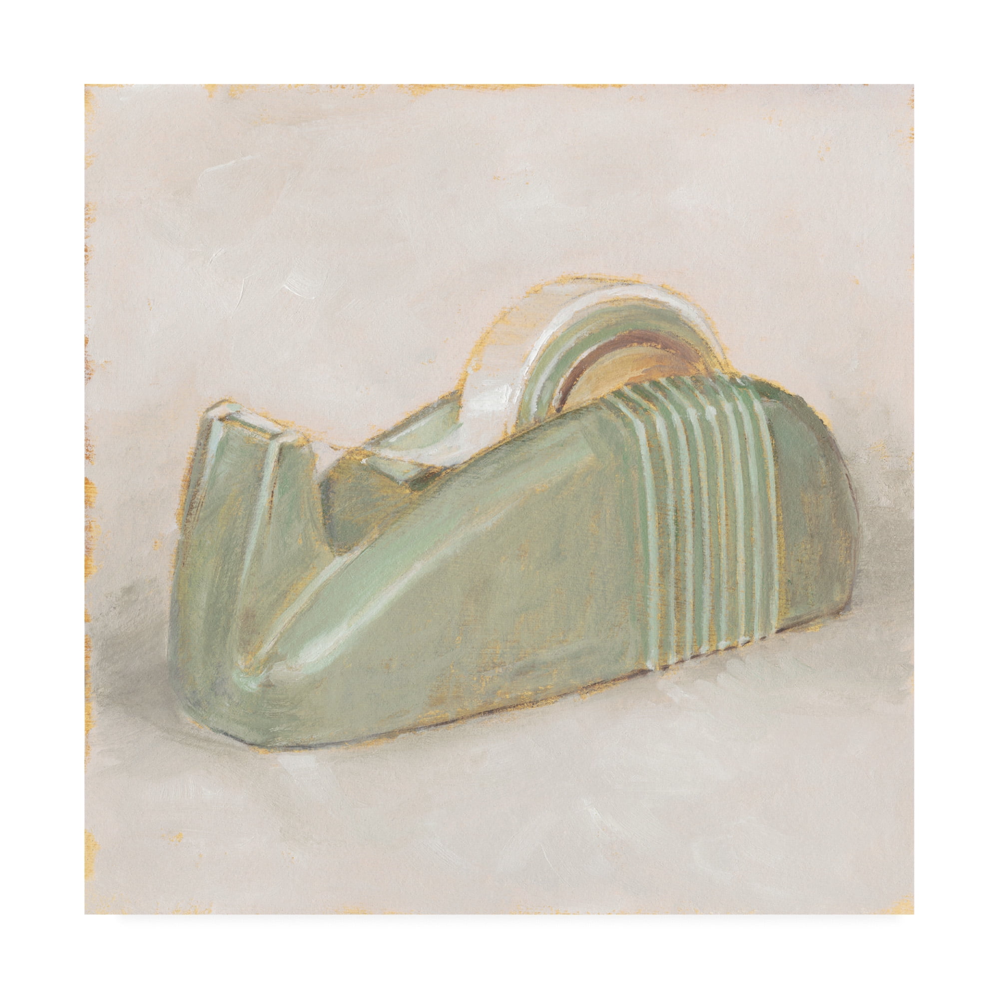Mid-Century Modern Green Tape Dispenser Canvas Art