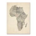 thumbnail image 1 of Trademark Fine Art "Old Sheet Music Map of Africa" Canvas Art by Michael Tompsett, 1 of 3