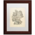 thumbnail image 1 of Trademark Fine Art 'Old Sheet Music Map of Germany' Canvas Art by Michael Tompsett, White Matte, Wood Frame, 1 of 4