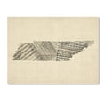 thumbnail image 1 of Trademark Fine Art ''Old Sheet Music Map of Tennessee'' by Michael Tompsett 24" x 32" Canvas, 1 of 4