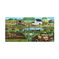 Trademark Fine Art Cheryl Bartley Old Time Americana Country Farmyard Canvas Wall Art - 10x19