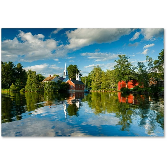 Trademark Fine Art "Old Town Reflection" Canvas Art by Michael Blanchette Photography