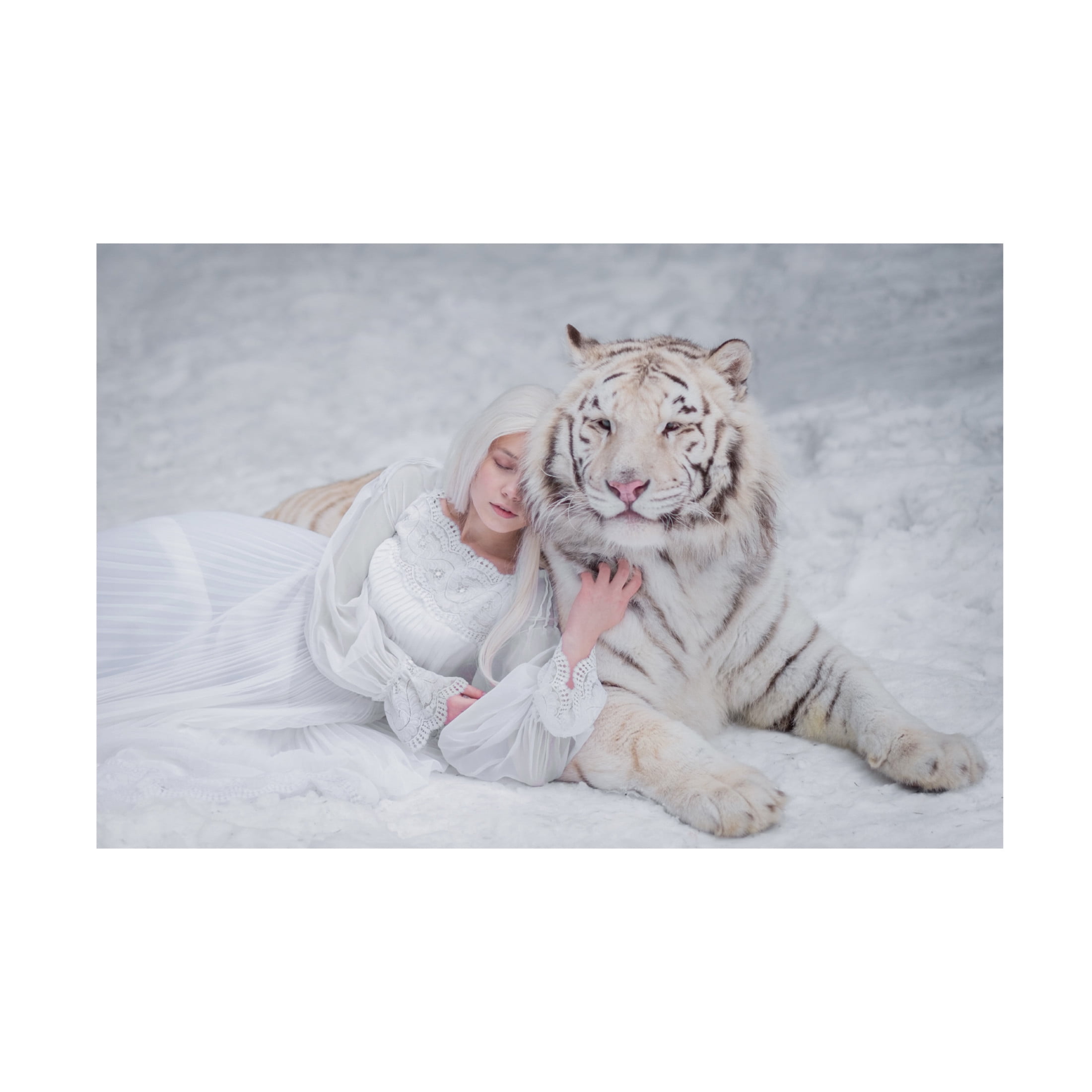 Trademark Fine Art Olga Barantseva Woman In White Canvas Wall Art