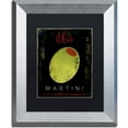 thumbnail image 1 of Trademark Fine Art "Olive Martini I" Canvas Art by Color Bakery, Black Matte, Silver Frame, 1 of 1