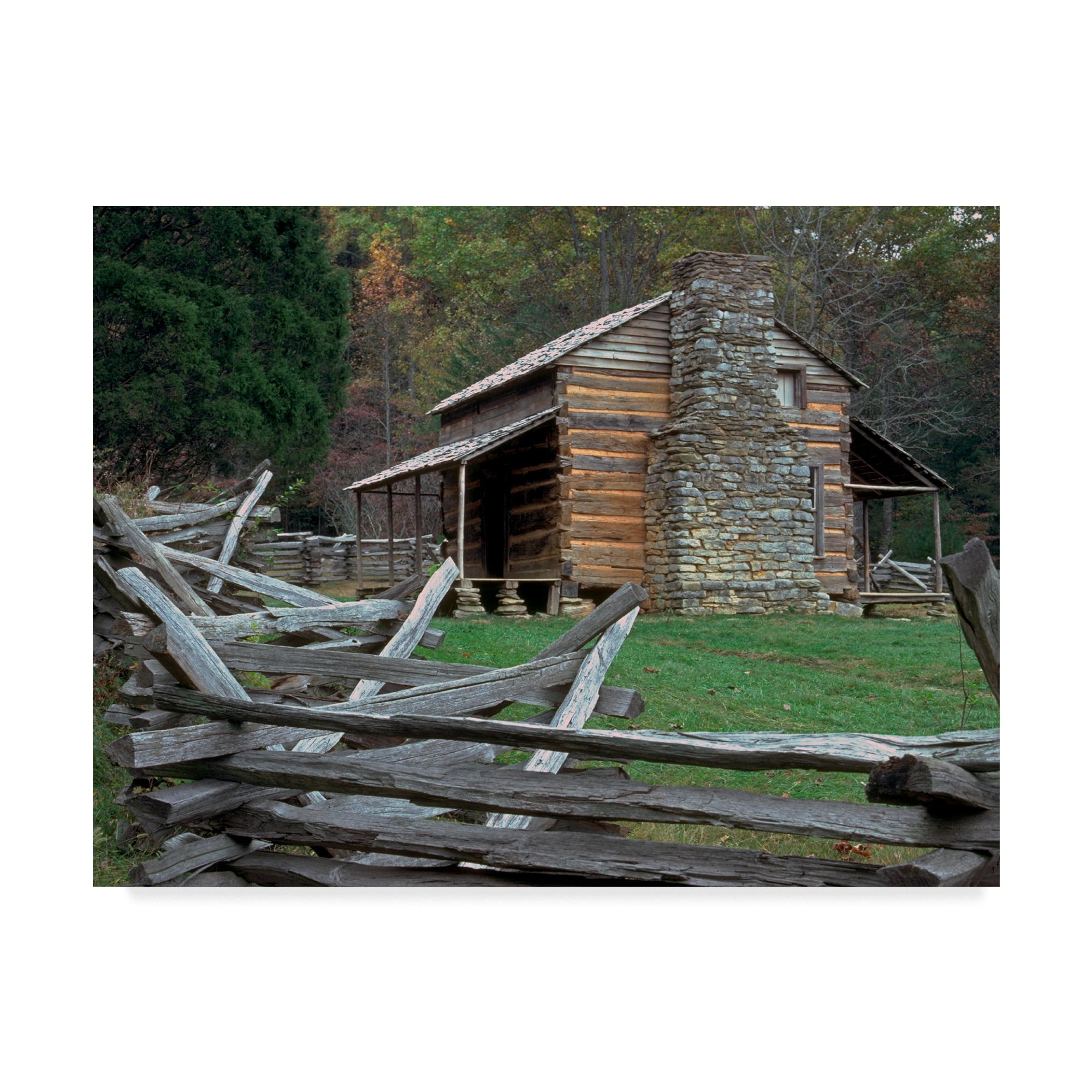 Trademark Fine Art 'Oliver Cabin, Tn' Canvas Art by J.D. Mcfarlan