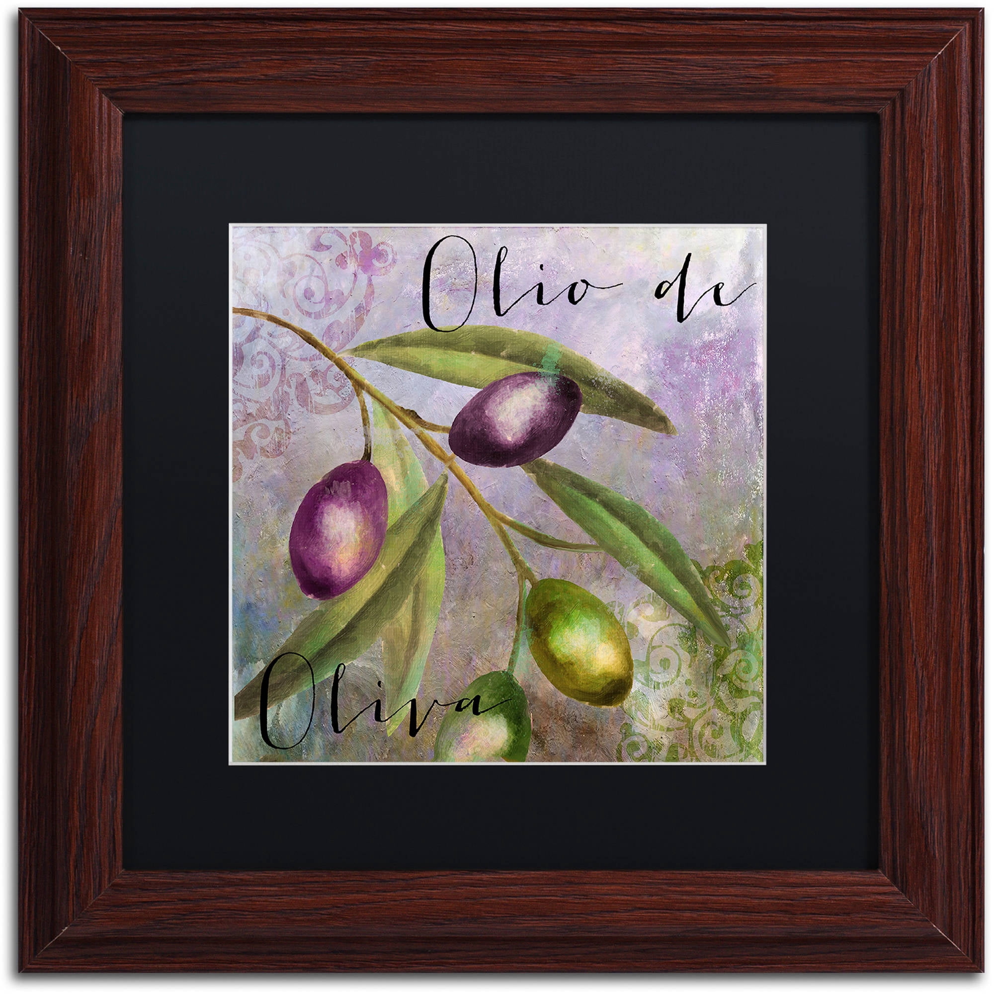 Trademark Fine Art "Olivia I" Canvas Art by Color Bakery Black Matte, Wood Frame
