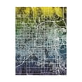 thumbnail image 1 of Trademark Fine Art 'Omaha Nebraska City Map Blue Yellow' Canvas Art by Michael Tompsett, 1 of 4