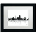 thumbnail image 1 of Trademark Fine Art "Omaha Nebraska Skyline BG-1" Canvas Art by Marlene Watson, White Matte, Black Frame, 1 of 4