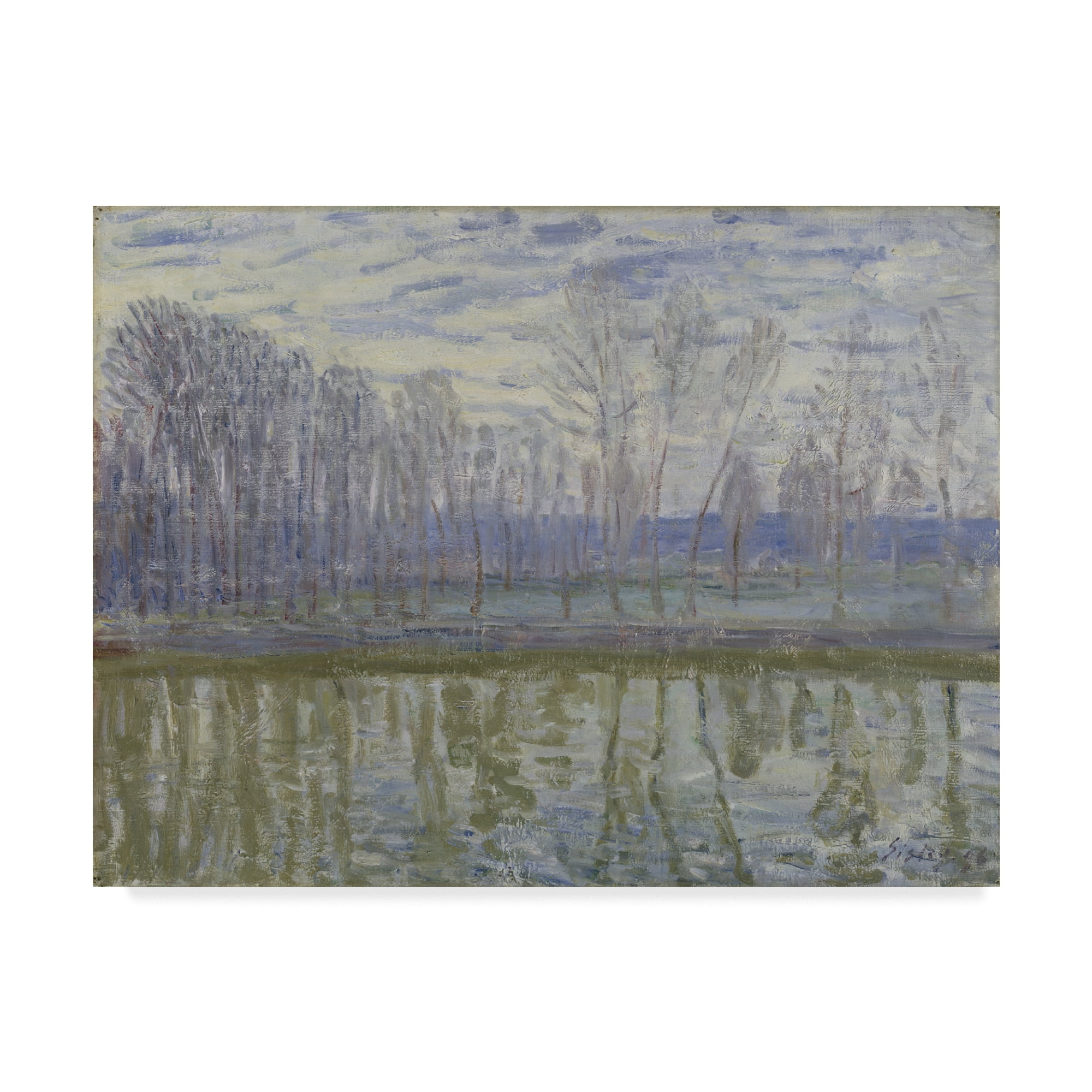Trademark Fine Art 'On The Shores Of The Loing' Canvas Art by Alfred Sisley