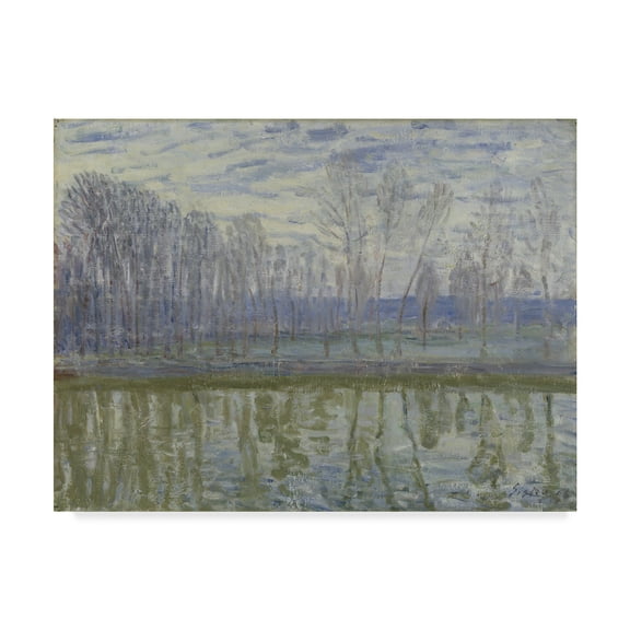 Trademark Fine Art 'On The Shores Of The Loing' Canvas Art by Alfred Sisley