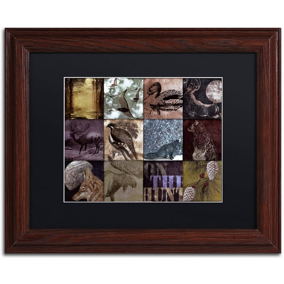 Trademark Fine Art "On the Hunt I" Canvas Art by Color Bakery Black Matte, Wood Frame