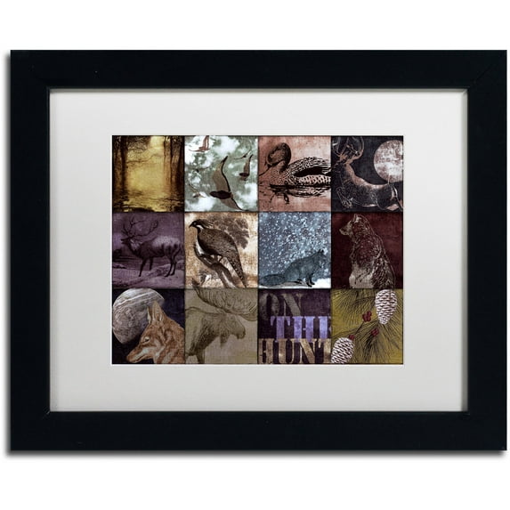 Trademark Fine Art "On the Hunt I" Canvas Art by Color Bakery White Matte, Black Frame