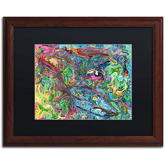 Trademark Fine Art "One Bird Sings" Canvas Art by Josh Byer, Black Matte, Wood Frame